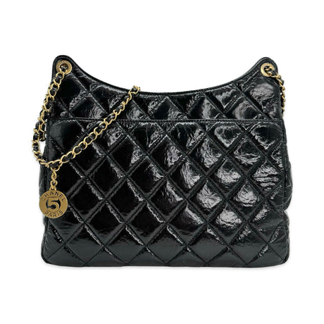 Crumpled Calfskin Medium Wavy Hobo