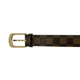 LOUIS VUITTON: Damier Ebene LV Ellipse Belt