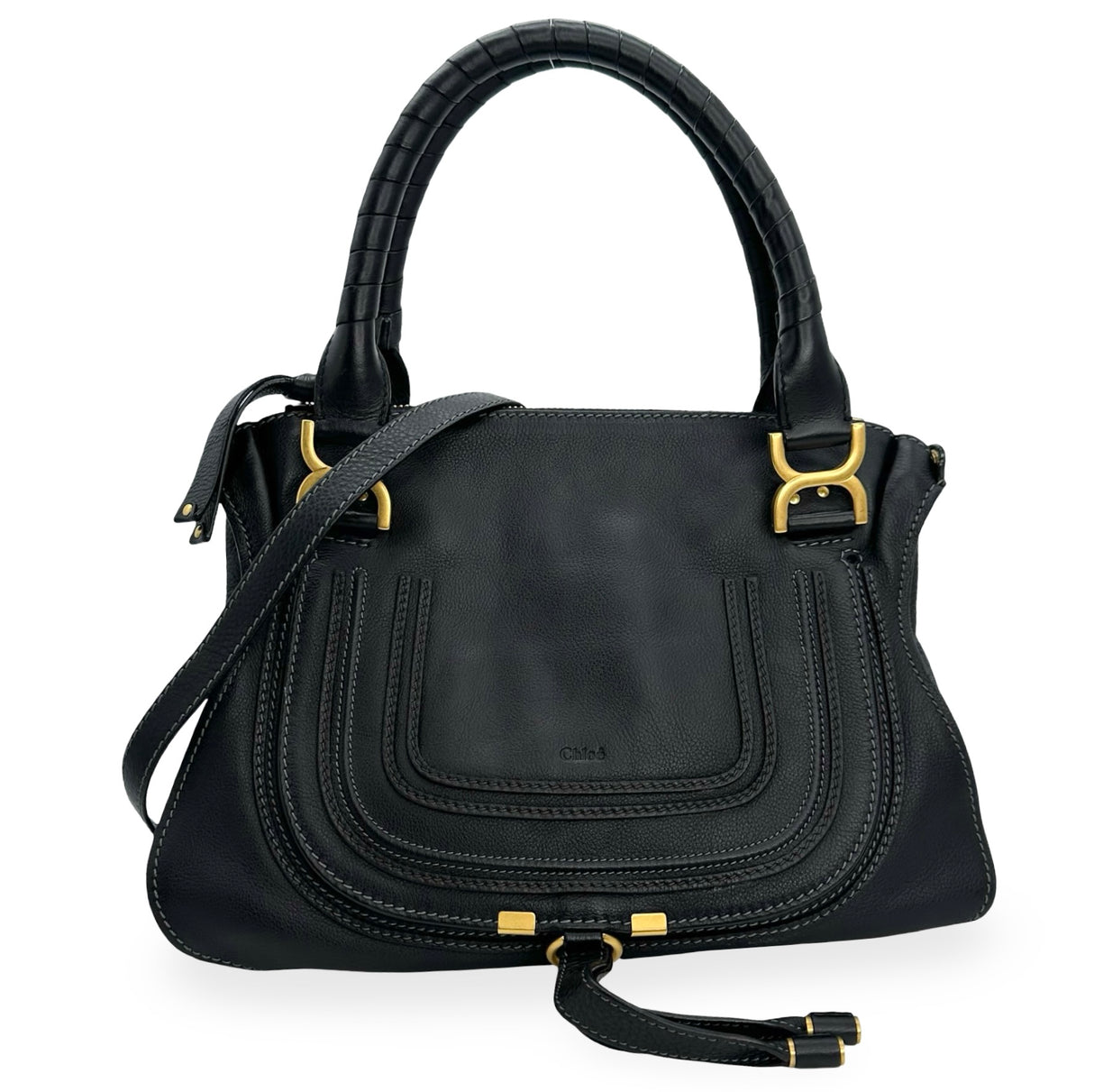 CHLOE: Calfskin Marcie Medium Double Carry