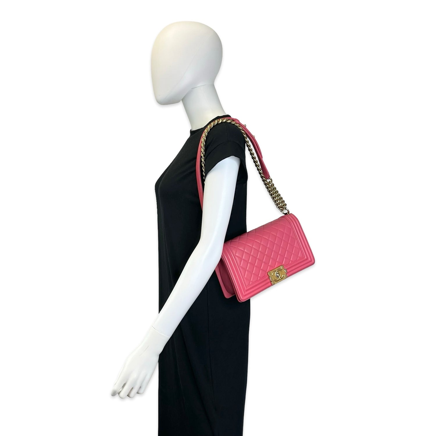 Chanel Quilted Lambskin Old Medium Boy Bag