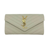 Quilted Grain de Poudre Large Flap Wallet