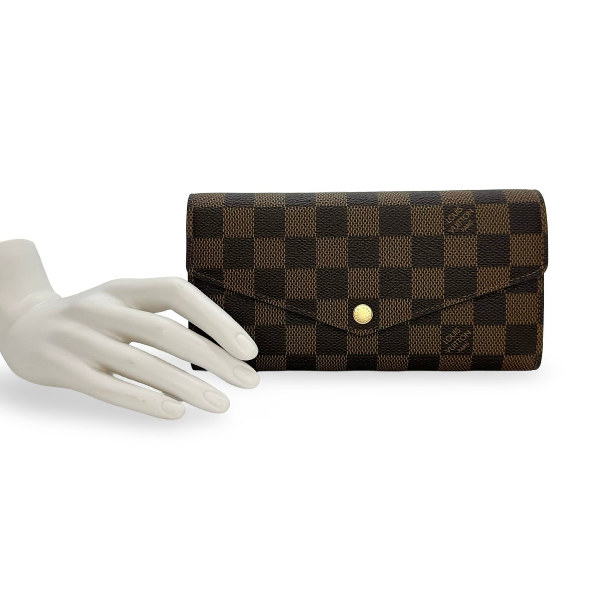 LOUIS VUITTON: Damier Ebene Sarah Wallet