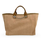 CHANEL: Large Canvas Deauville Tote