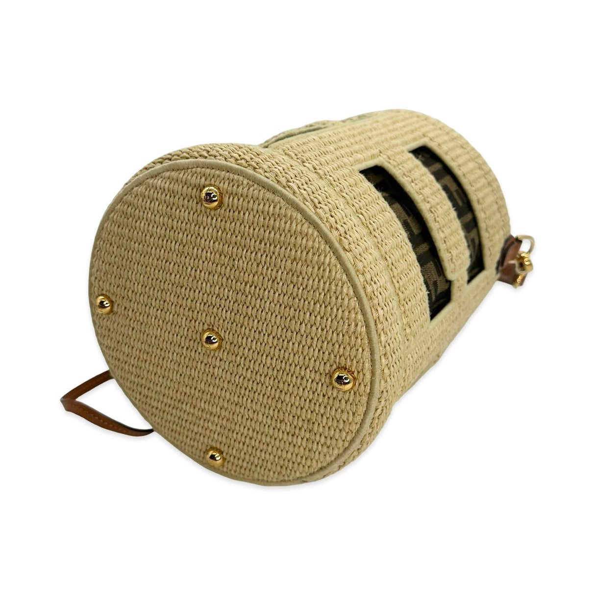 Zucca Raffia Step Out Medium Bucket Bag