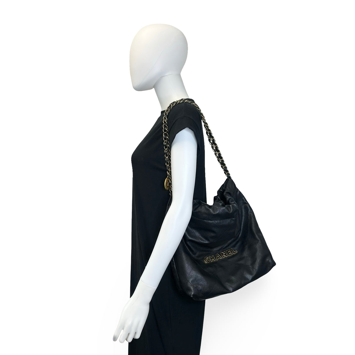 CHANEL: Quilted Caviar Small 22