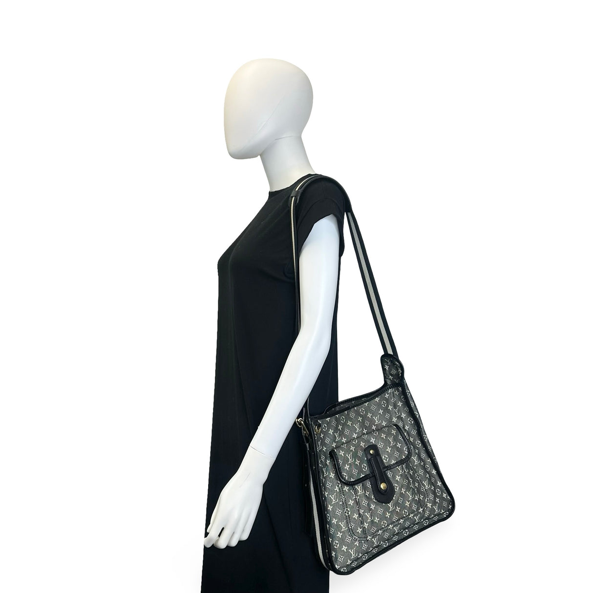 LOUIS VUITTON: Denim Monogram Mary Kate Mini Lin Messenger