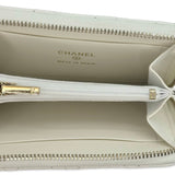 Quilted Caviar Crystal CC Zip Coin Purse