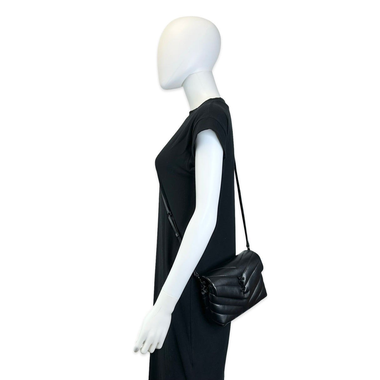 SAINT LAURENT: Quilted Leather Toy Lou