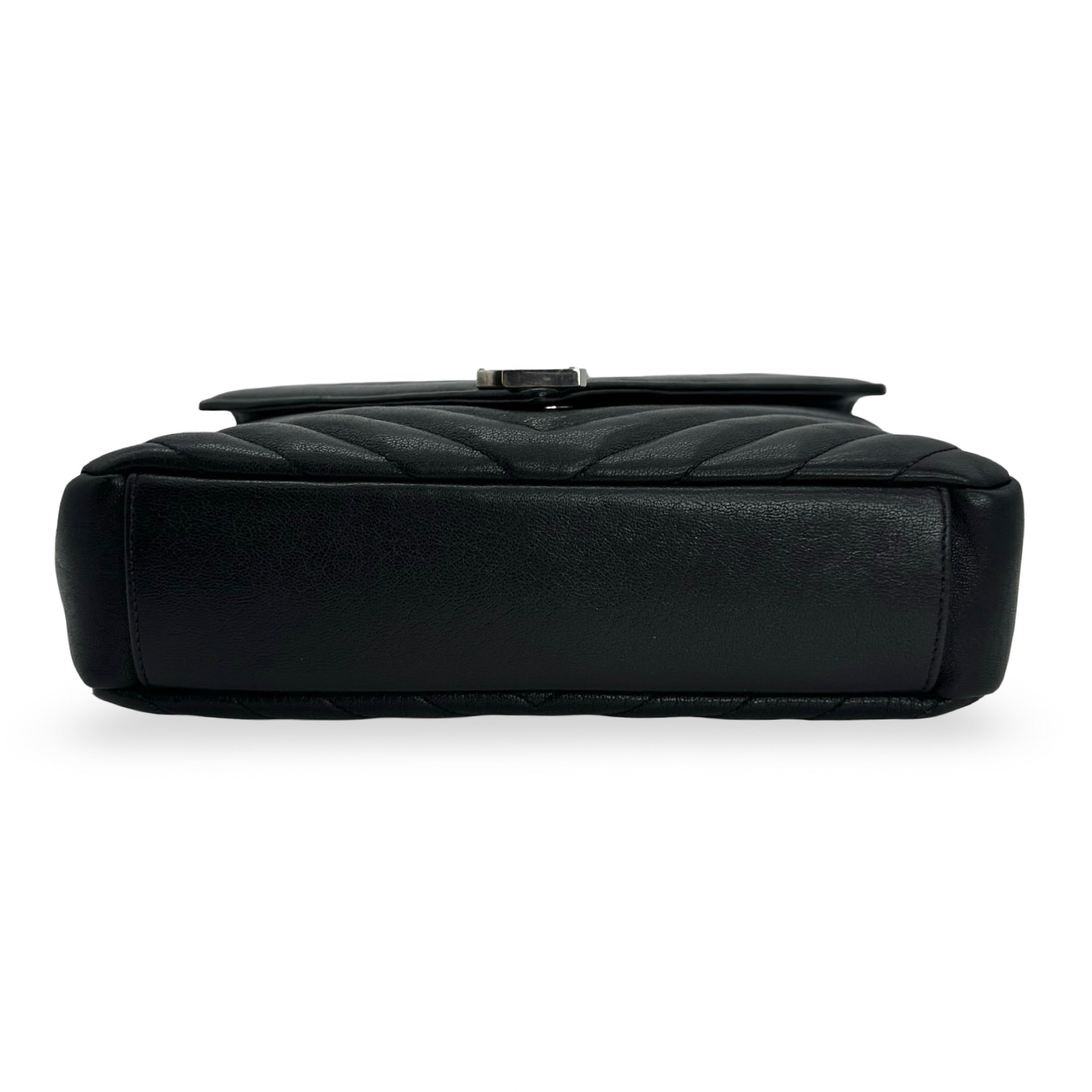 SAINT LAURENT: Quilted Calfskin Medium College Chain Bag