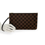 LOUIS VUITTON: Damier Ebene Neverfull Pochette