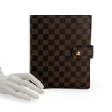 LOUIS VUITTON: Damier Ebene Large Ring Agenda