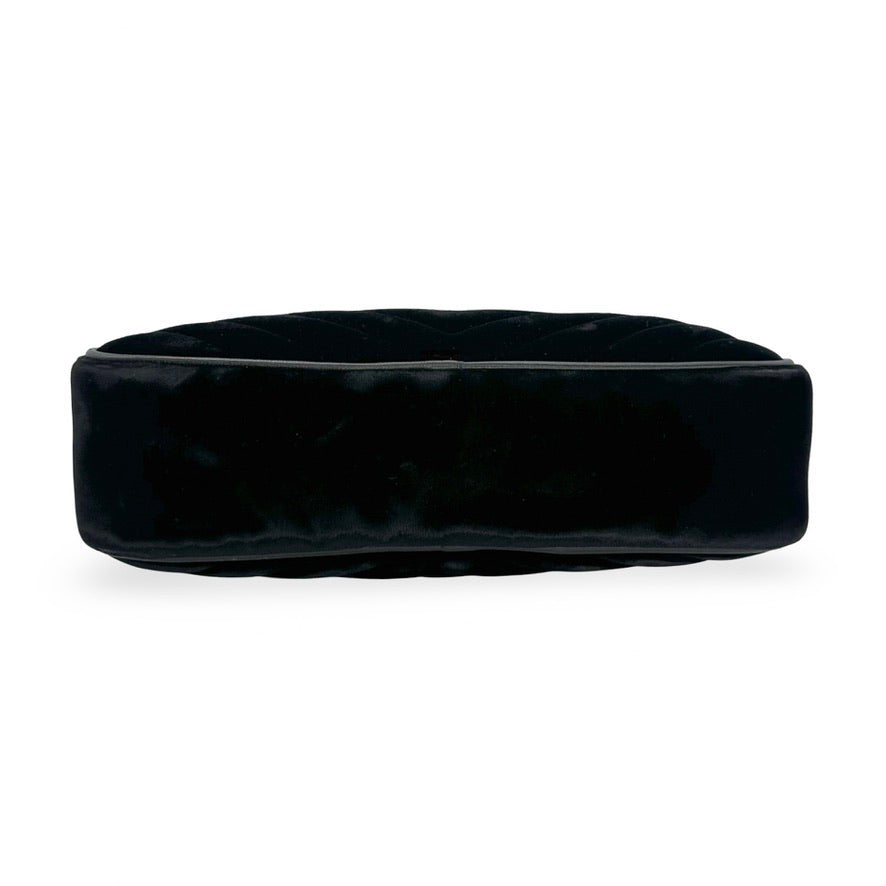 SAINT LAURENT: Quilted Velet Lou Camera Bag