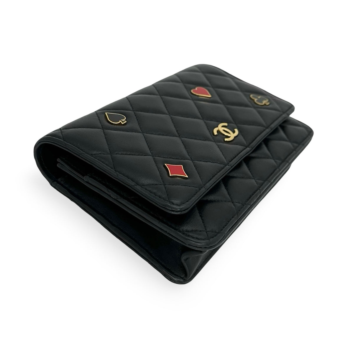 CHANEL: Quilted Lambskin Coco Casino Wallet on a Chain