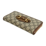 GUCCI: GG Supreme Horsebit 1955 Zip Around Wallet