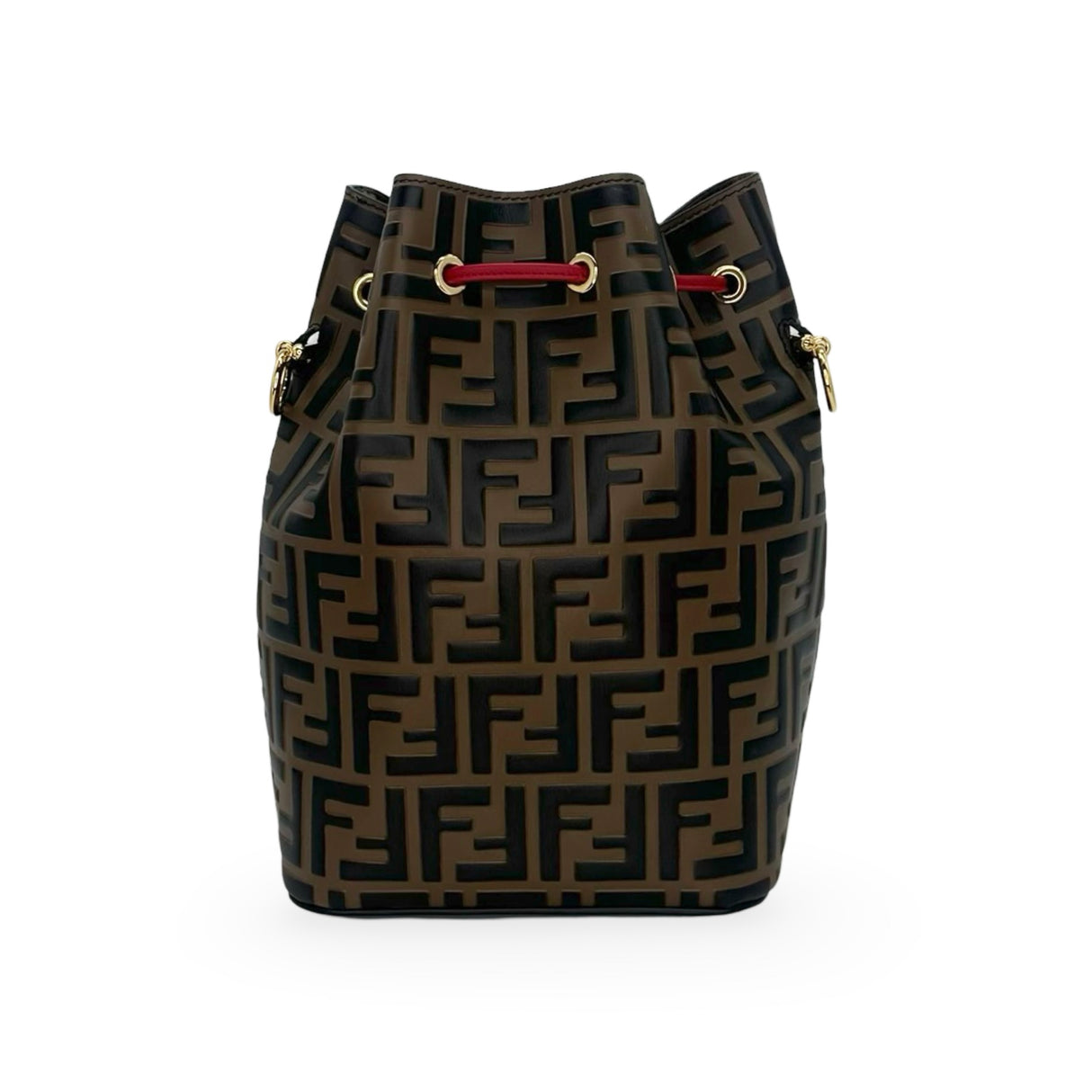 FENDI: FF Vitello Grande Mon Tresor Bucket Bag