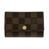 LOUIS VUITTON: Damier Ebene 6 Key Holder