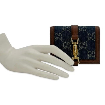 Gucci GG Denim Jackie Compact Wallet
