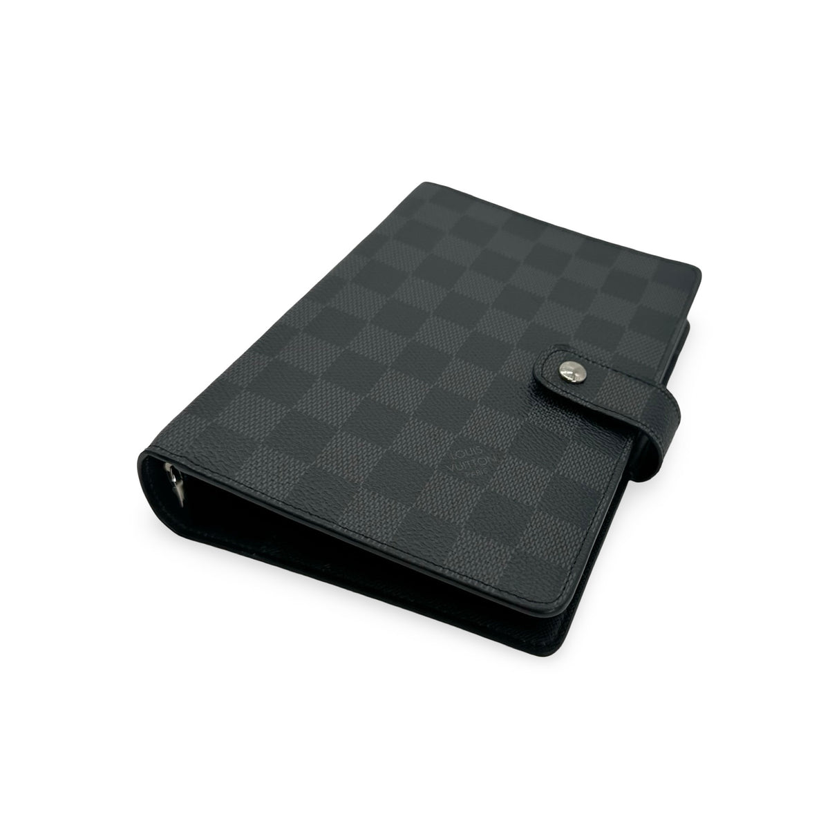 LOUIS VUITTON: Damier Graphite Medium Ring Agenda Cover