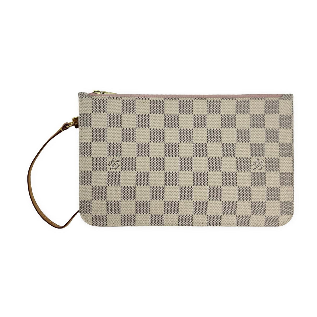 LOUIS VUITTON: Damier Azur Neverfull Pochette
