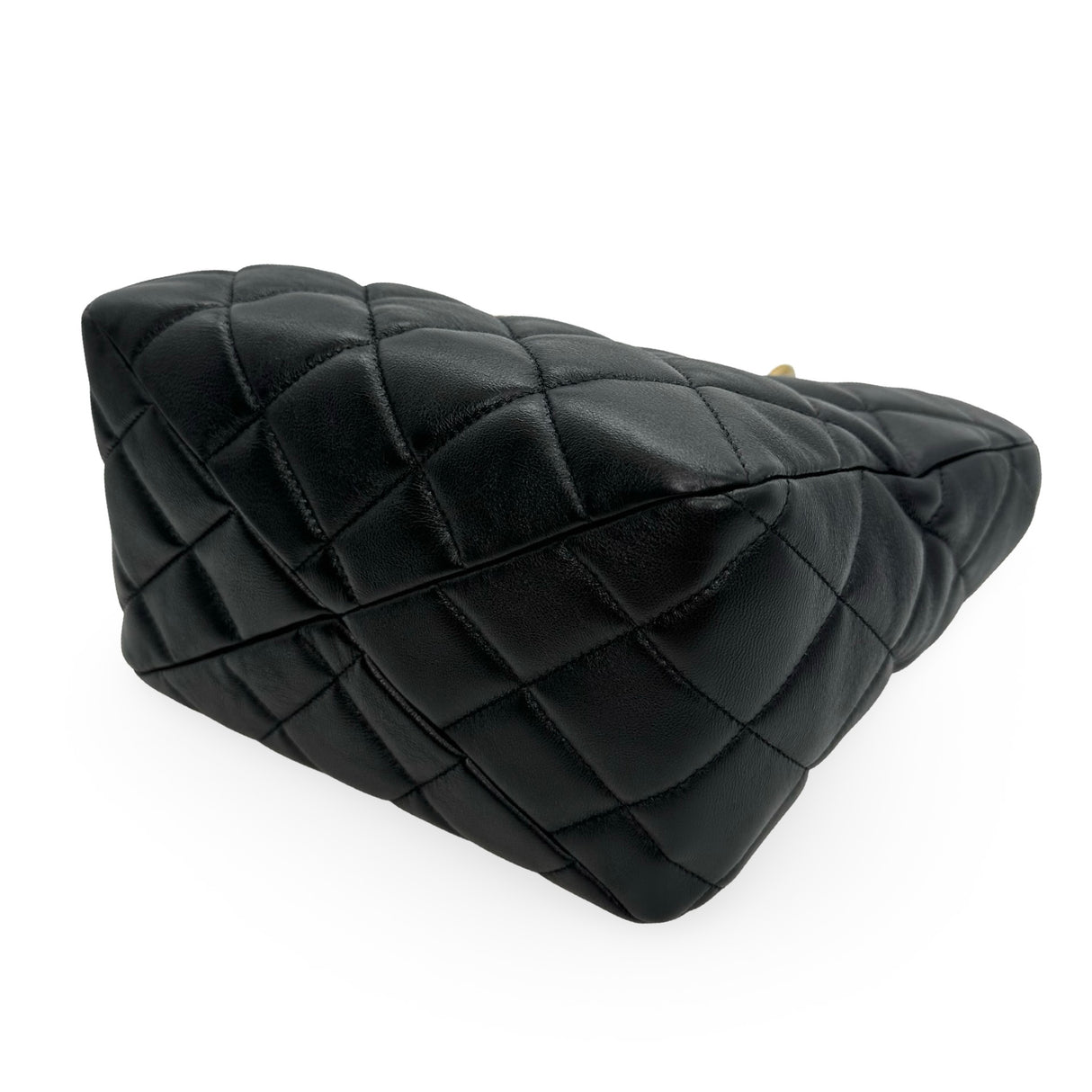 CHANEL: Quilted Lambskin Small Top Handle Shopping Bag
