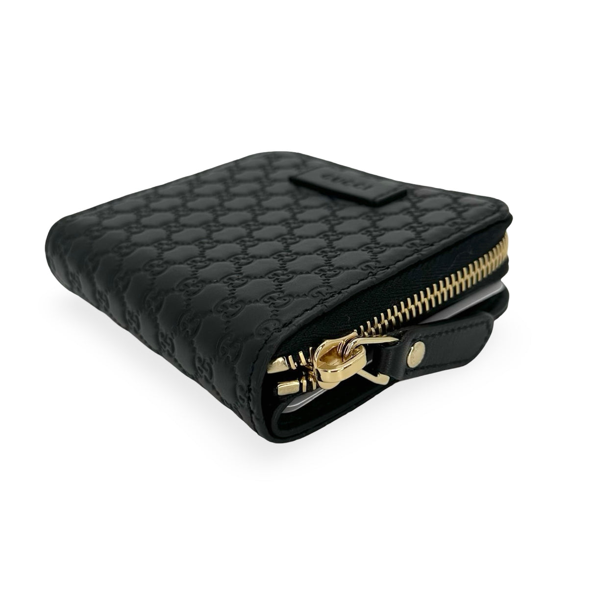 GUCCI: Microguccissima Compact Zip Wallet
