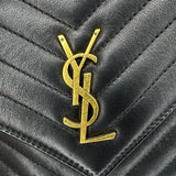 SAINT LAURENT: Chevron Quilted Lambskin Joe Backpack