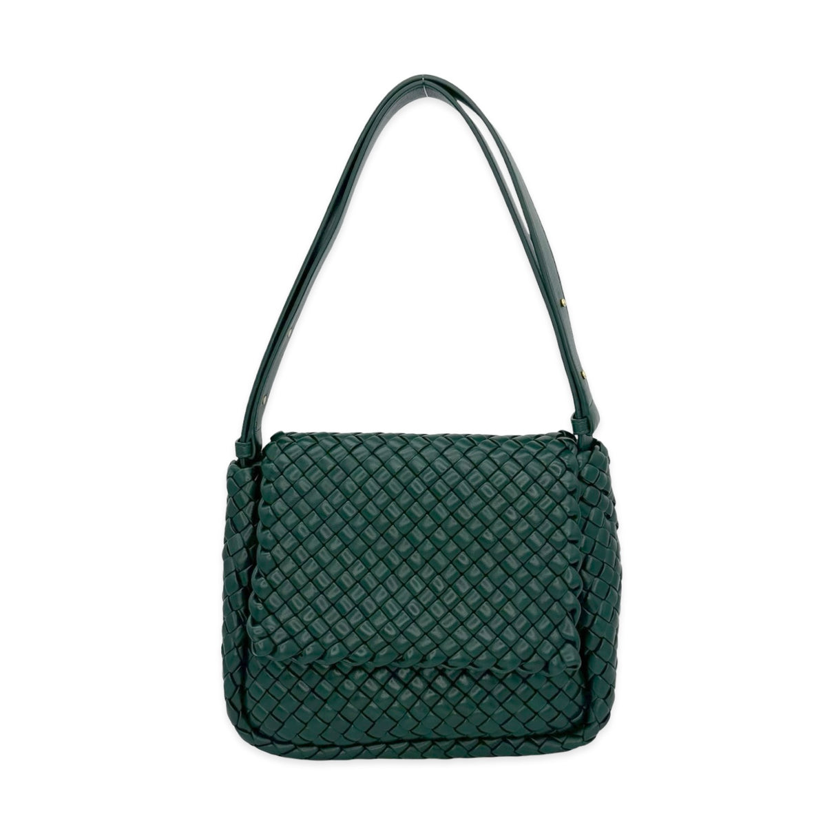 Padded Intreccio Lambskin Cobble Shoulder Bag