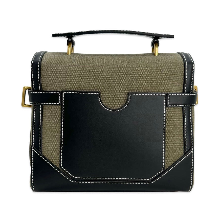 BALMAIN: Canvas Stitched Logo B-Buzz 23