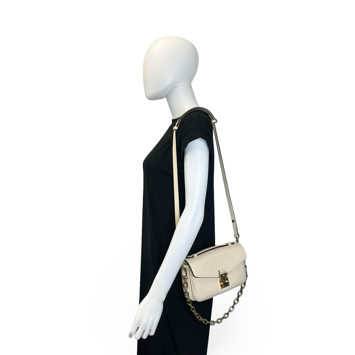 LOUIS VUITTON: Monogram Empreinte Pochette Metis East West
