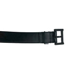 SAINT LAURENT: Smooth Leather Cassandre Square Buckle Belt