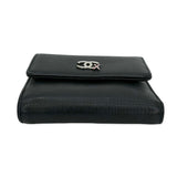 CHANEL: Leather Coco Mark Ski Compact Wallet