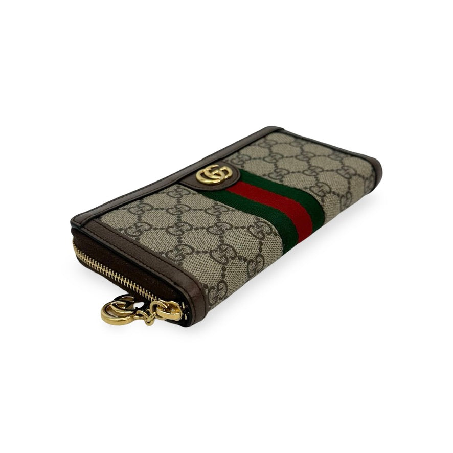 GUCCI: GG Supreme Ophidia Zip Around Wallet