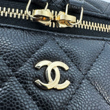 Quilted Caviar Slim Vanity Case