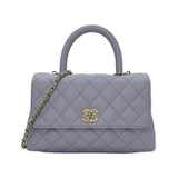 CHANEL: Quilted Caviar Mini Coco Top Handle