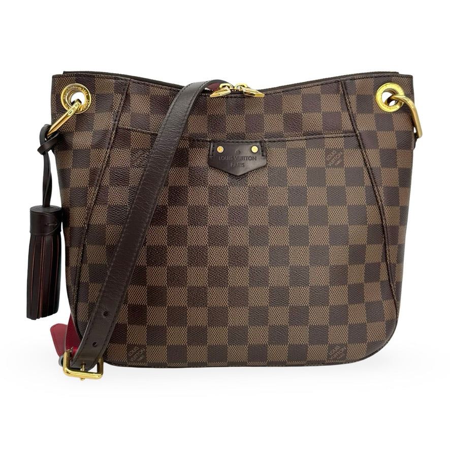 LOUIS VUITTON: Damier Ebene South Bank Besace