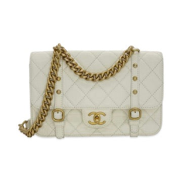 Chanel Quilted Vintage Calfskin City School Flap Messenger