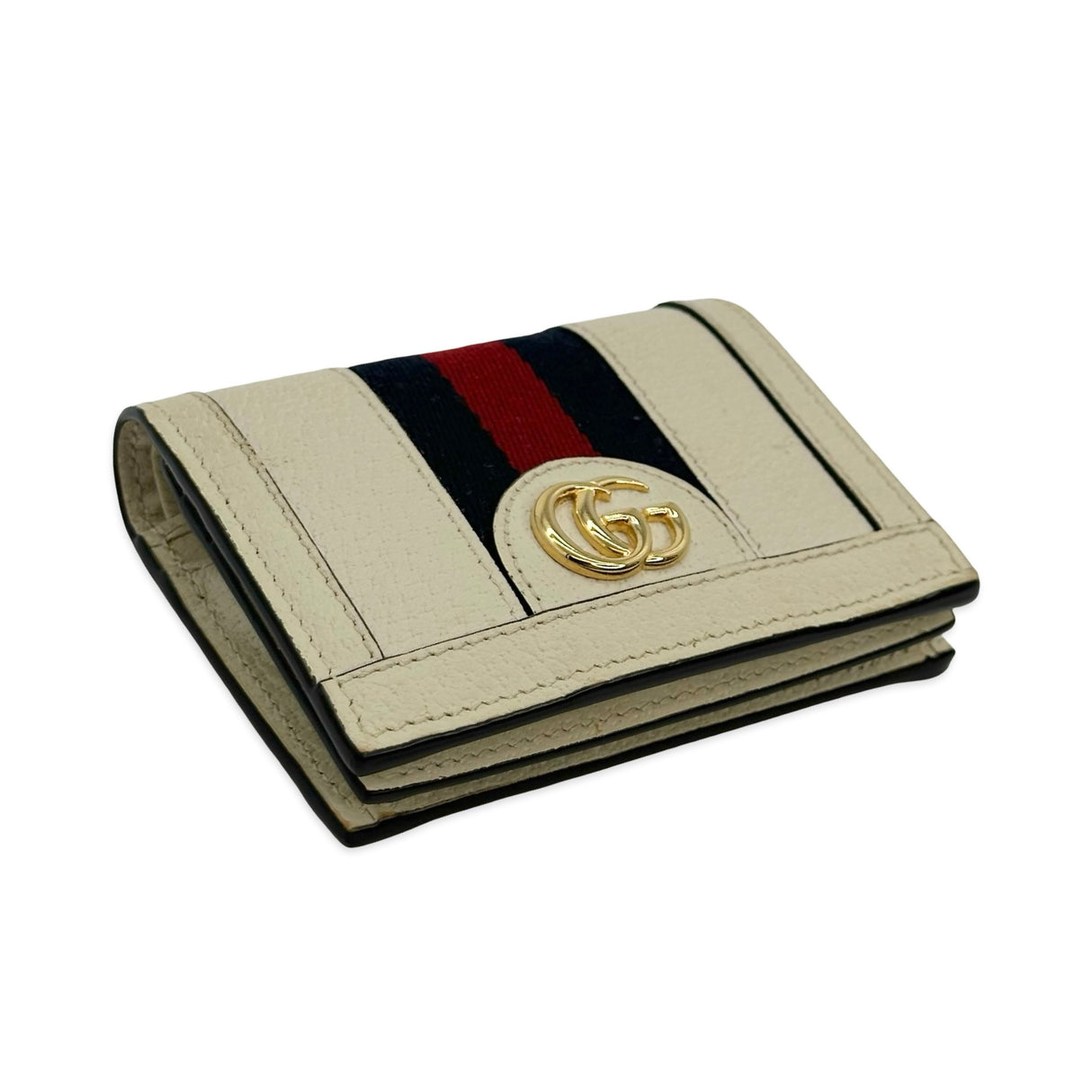 GUCCI: Leather Ophidia Compact Wallet