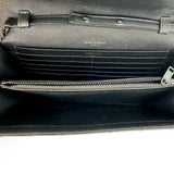 SAINT LAURENT: Grain de Poudre Classic Monogram Chain Wallet