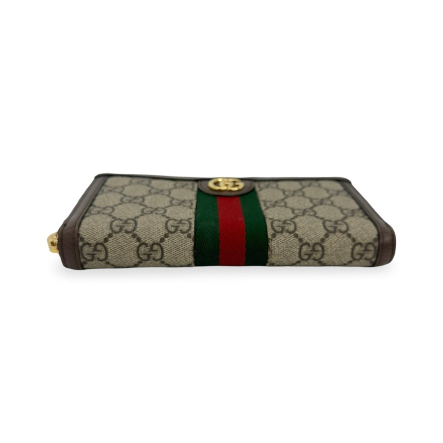 GUCCI: GG Supreme Ophidia Zip Around Wallet