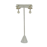 CHANEL: Crystal CC Pearl Drop Post Earirngs