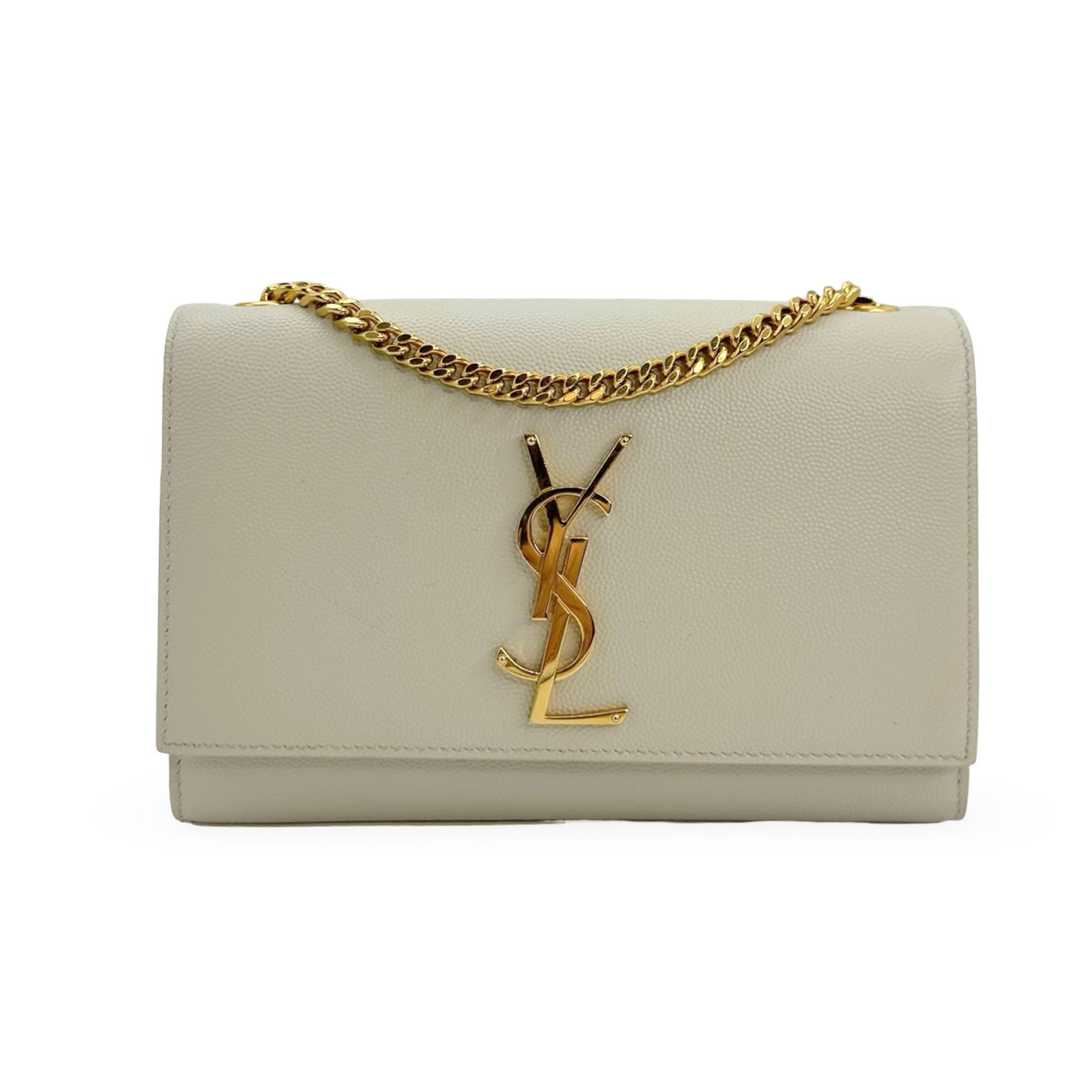 SAINT LAURENT: Grain de Poudre Small Kate Chain Bag