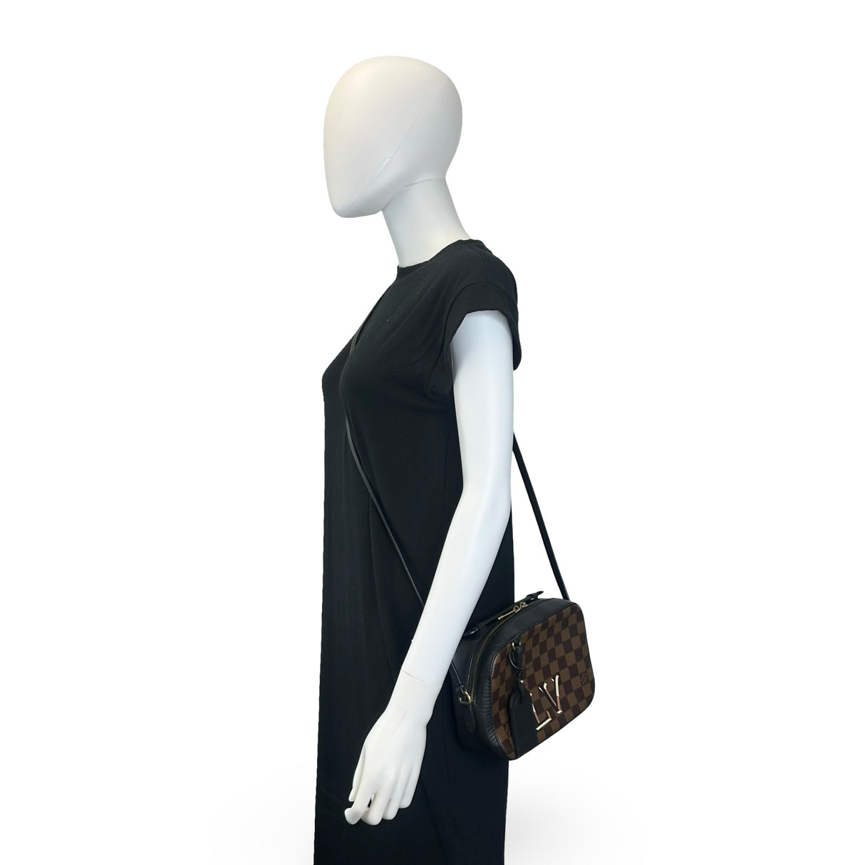 LOUIS VUITTON: Damier Ebene Santa Monica Crossbody