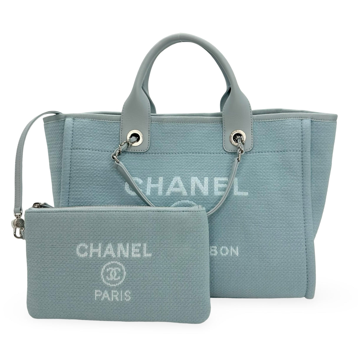 CHANEL: Tweed Canvas Small Deauville Tote