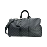 LOUIS VUITTON: Damier Graphite Keepall Bandouliere 45