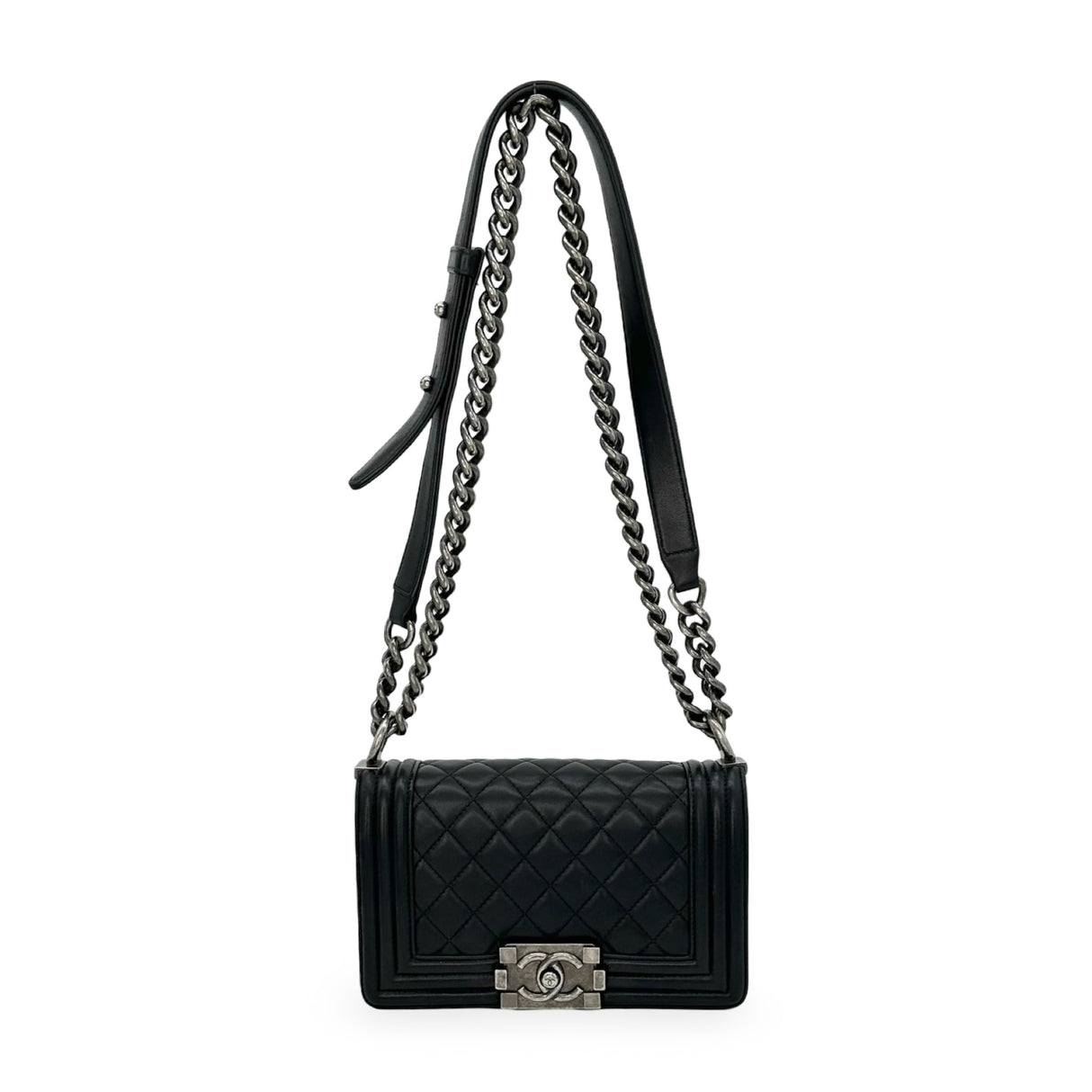 CHANEL: Quilted Lambskin Small Boy Bag