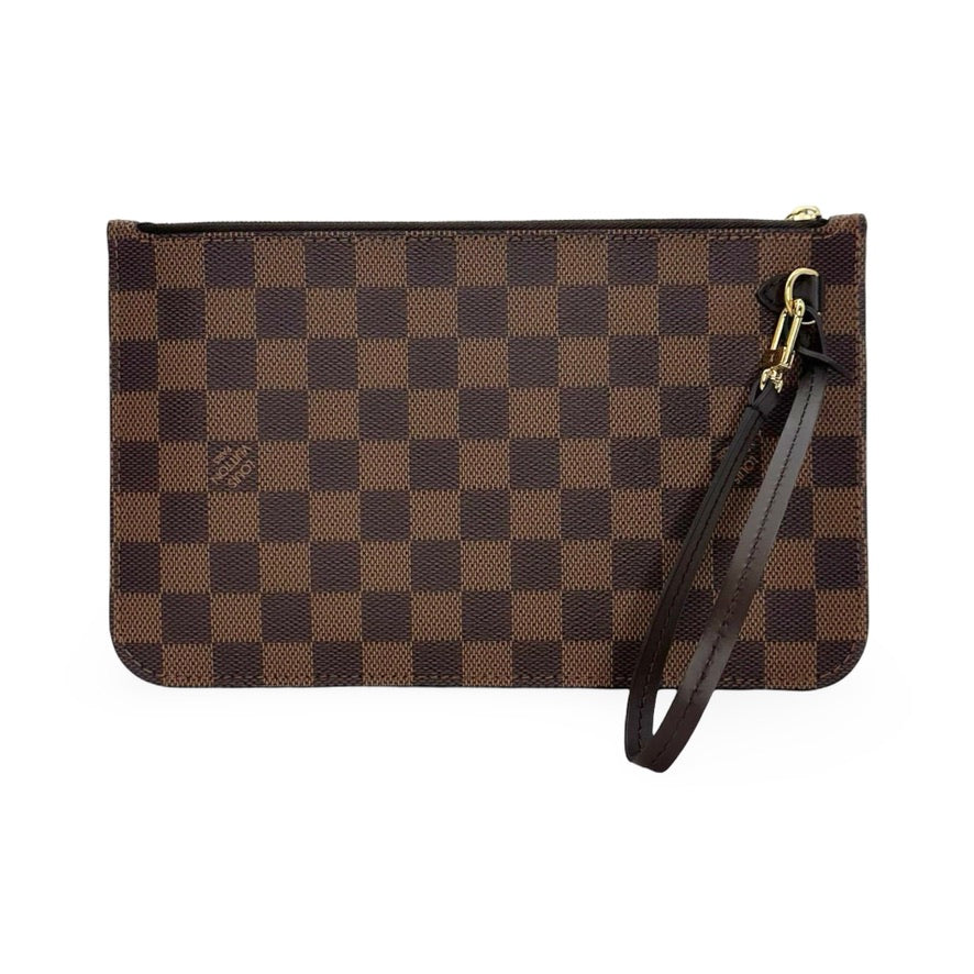 LOUIS VUITTON: Damier Ebene Neverfull Pochette