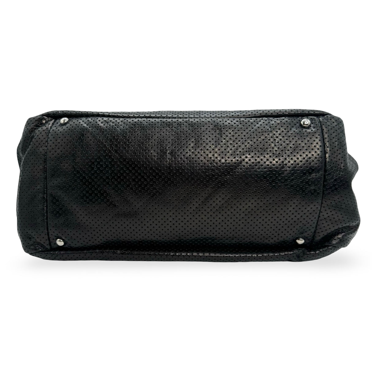 CHANEL: Perforated Calfskin Drill Accordion Flap Bag