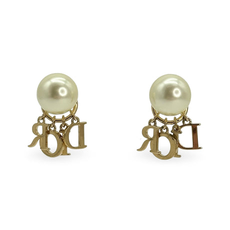 CHRISTIAN DIOR: Pearl Tribales Charm Earring