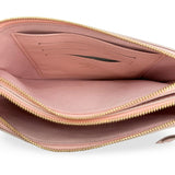 LOUIS VUITTON: Monogram Empreinte Double Zip Pochette