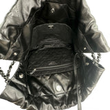 CHANEL: Quilted Calfskin So Black Small 22